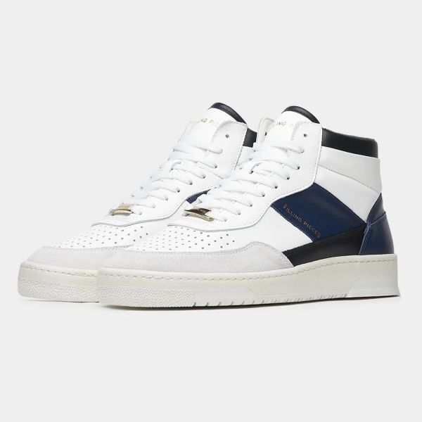 Filling Pieces Mid Ace Skyline Sneaker Wit/Navy