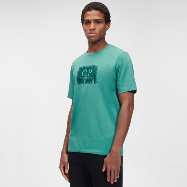 CP Company Label T-shirt Turquoise