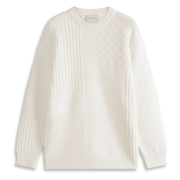 Drôle De Monsieur La Maille Patchwork Sweater Off White