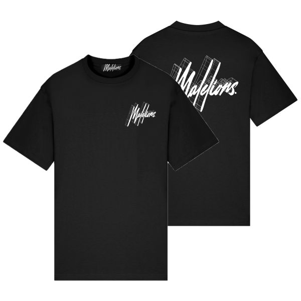 Malelions 3D Graphic T-shirt Zwart