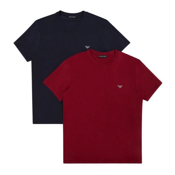 Emporio Armani T-shirt 2-Pack Blauw/Rood