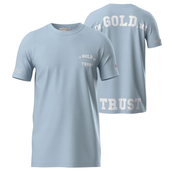 In Gold We Trust The Pusha T-shirt Baby Blauw