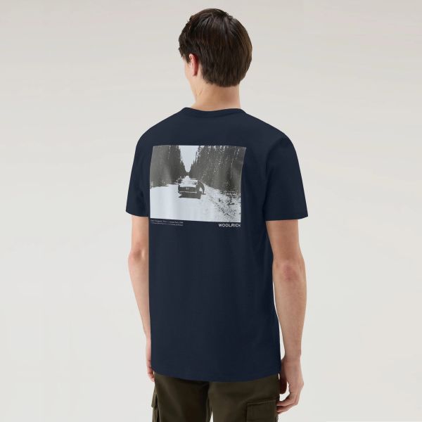 Woolrich Photographic T-shirt Navy