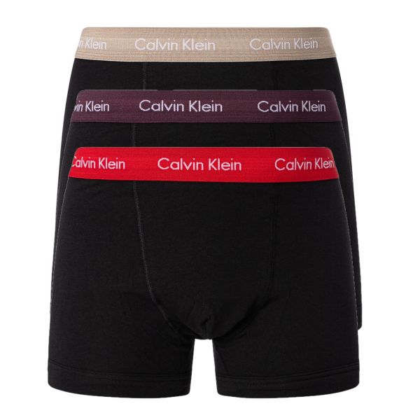 Calvin Klein Trunk Boxer 3-Pack Rood/Paars/Beige