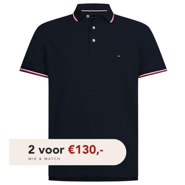 Tommy Hilfiger Tipped Polo Navy